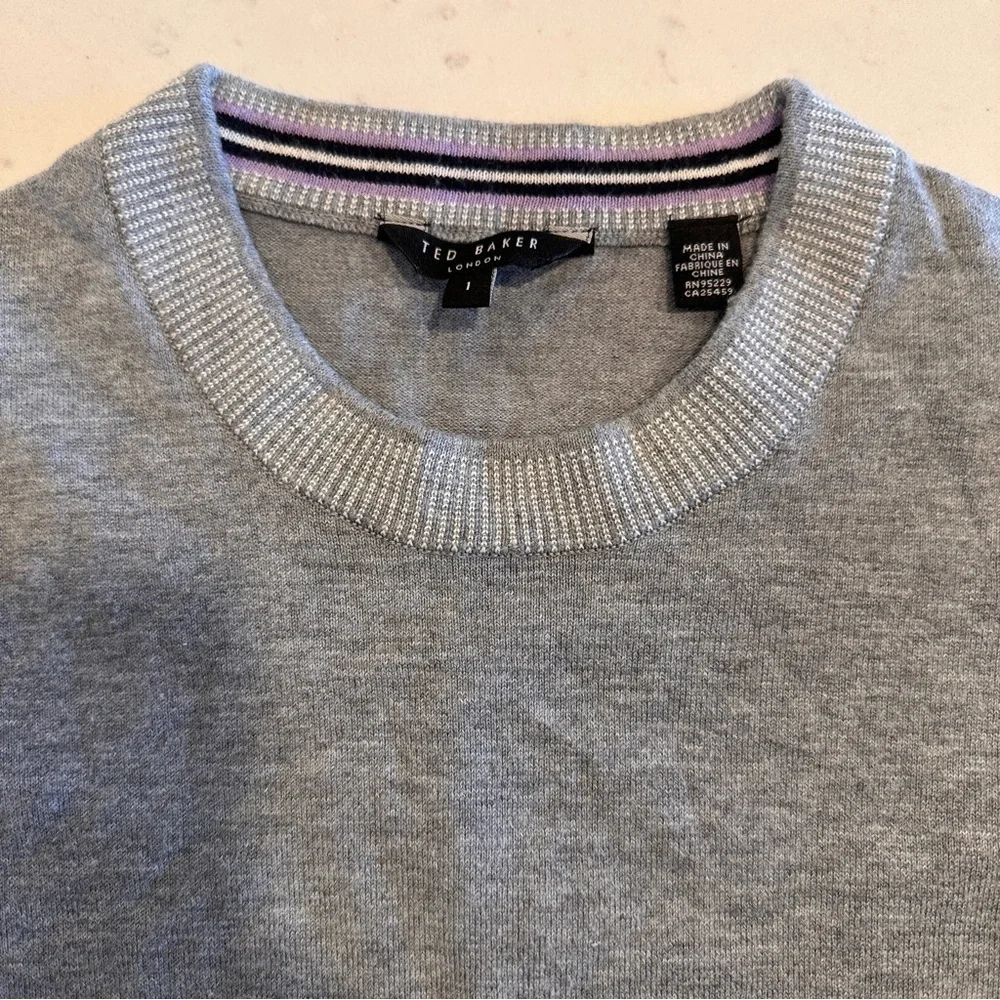 Ted Baker Heather Gray Pullover Sweater Size Small NWOT